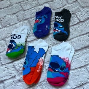 Disney women’s/kids stitch socks low ankle socks 5 pairs NEW